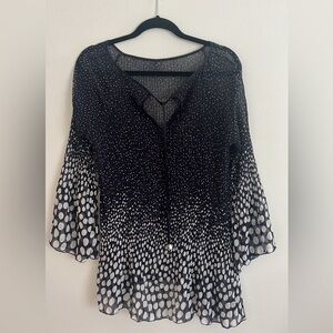 Ralph Lauren Pleated Sheer Top